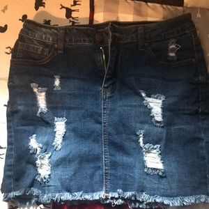 Wax Jean skirt